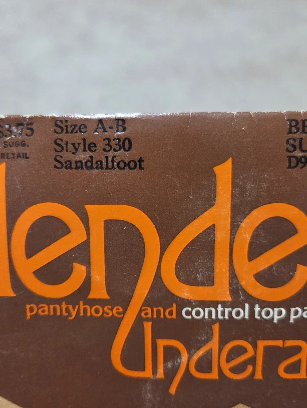 Vintage Slenderalls by Underalls pantyhose featuring a beige control top Size AB